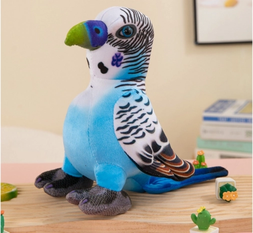 Plyšový Papagáj Modrý 20 cm