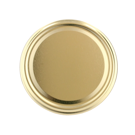 Sada zlatých zaváracích viečok 89 mm so 6 zubami – 10 ks