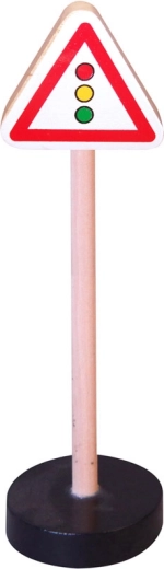 Drevená dopravná značka – Pozor semafor