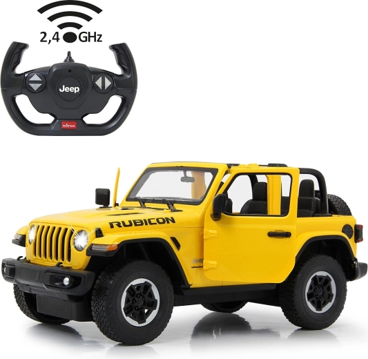 Jamara Jeep Wrangler JL 1:14 žlté RC auto 2,4 GHz s manuálne otvárateľnými dverami