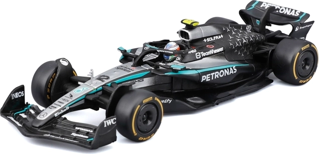 Model Formuly 1 Bburago Mercedes-AMG Petronas W16 2025 Kimi Antonelli 1:43 v dekoratívnom boxe