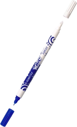 Obojstranný mazací korektor atramentu BIC Ink Eater modrý