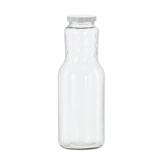 Sklenená fľaša 1 l s kovovým skrutkovacím uzáverom