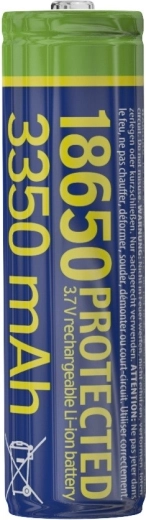 Chránený Li-Ion akumulátor 18650 3,7 V 3350 mAh