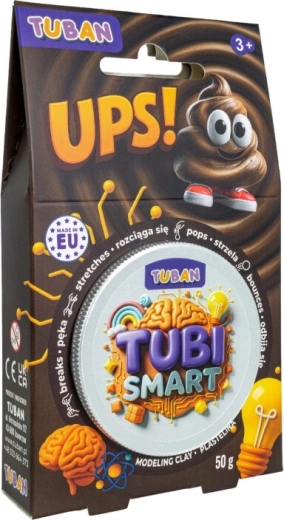 Plastelína Tubi Smart hnedá s trblietkami 50 g