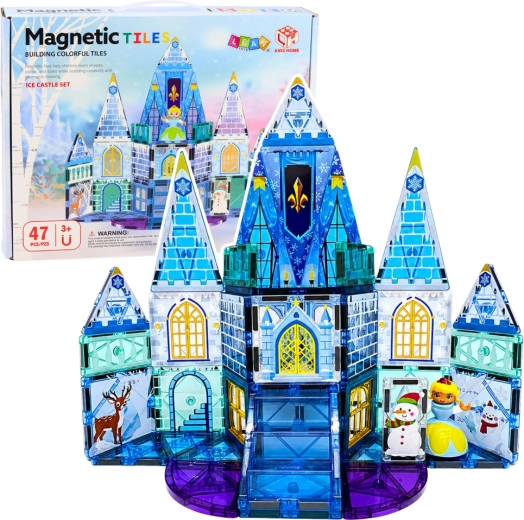 Magnetické konštrukčné dieliky ľadový zámok princeznej (47 dielikov)