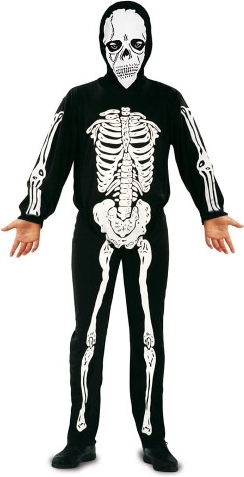 Detský kostým kostlivca na Halloween
