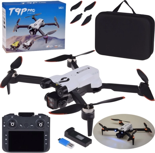 Skladací dron s kamerou a pamäťovou kartou