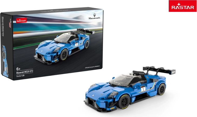 Stavebnica auta Rastar Maserati MC20 GT2 modrá 1:28 - 1 kus