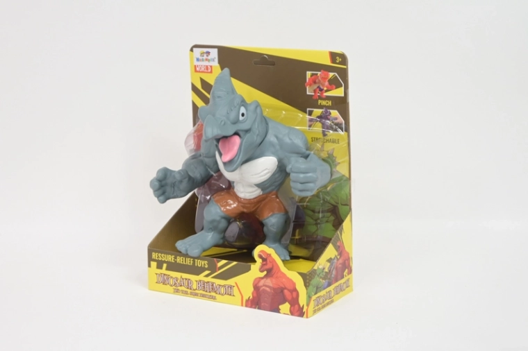 Behemoth mäkký plyšový dinosaurus sivý