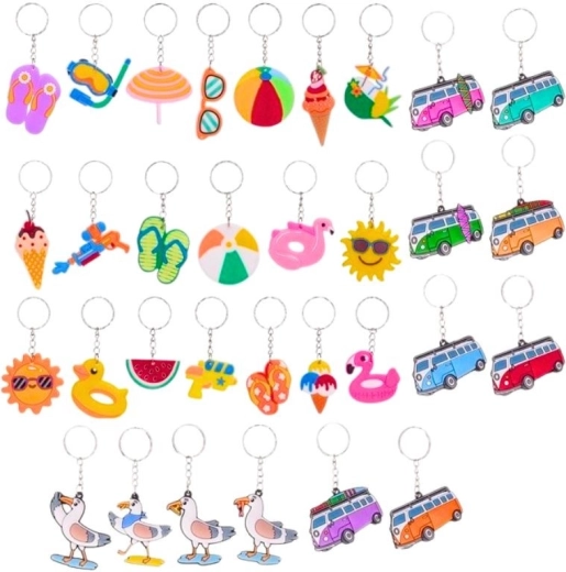 plážová kľúčenka s morskými motívmi