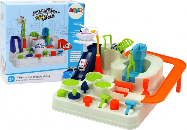 Interaktívna parkovacia dráha pre deti s autíčkami