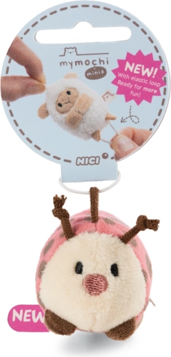 Plyšový prívesok lienka Dozz MyMochi Minis s elastickou slučkou 5 cm