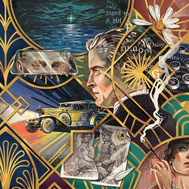 Ravensburger štvorcové puzzle ART & SOUL: VEĽKÝ GATSBY 750 dielikov
