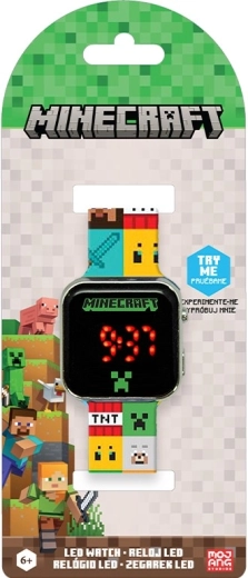 Digitálne LED hodinky Minecraft
