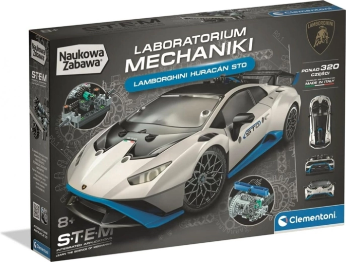 Clementoni Science & Play Labo Mech Lamborghini Huracán mechanická stavebnica