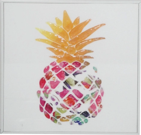 Obraz s ananásom 20 × 20 cm v ráme