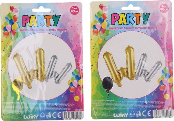 Nafukovací balónik v tvare písmena W
