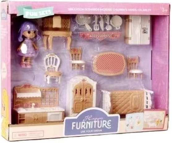Happy Furniture súprava nábytku s bábikou