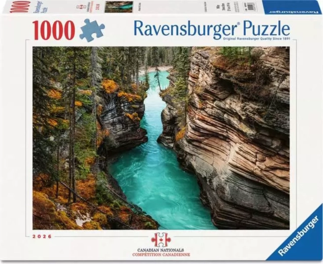Ravensburger puzzle Canadian Nationals: Vodopád Athabasca 1000 dielikov