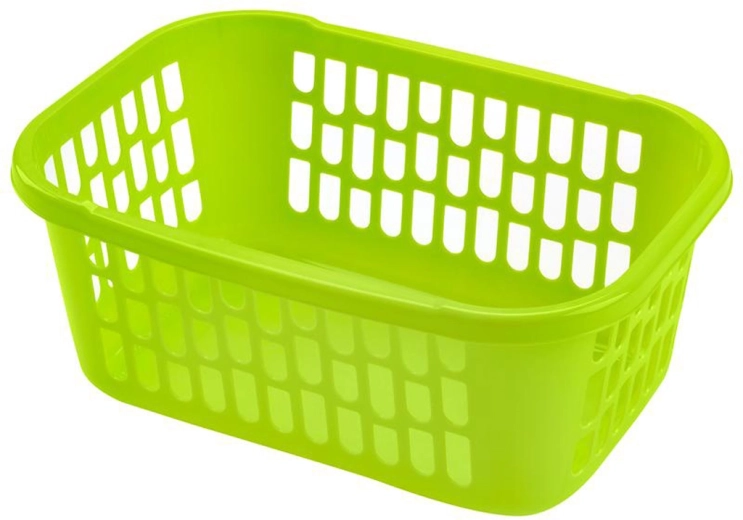 Plastový úložný košík HEIDRUN 39 × 28 × 16 cm, mix farieb