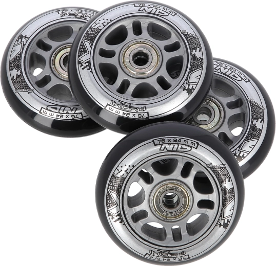 Sada koliesok na inline korčule 76 × 24 mm s ložiskami ABEC 9 NILS EXTREME