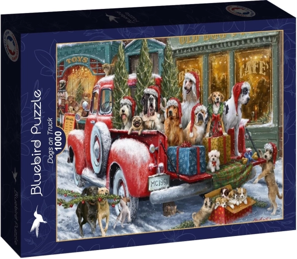 Puzzle Bluebird Psy v nákladnom aute 1000 dielikov