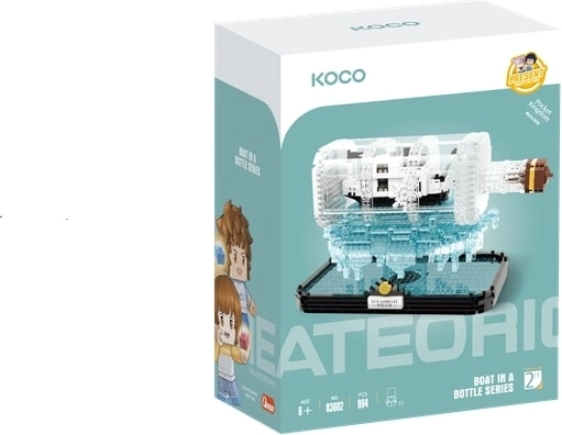 KOCO loď v fľaši Steamboat Willie (964 dielikov)