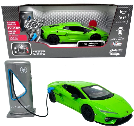 Kovový model Lamborghini Temerario 1:32 so svetlom a zvukom