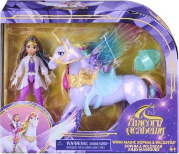 Unicorn Academy čarovné krídla Wildstar a Sofia 11 cm