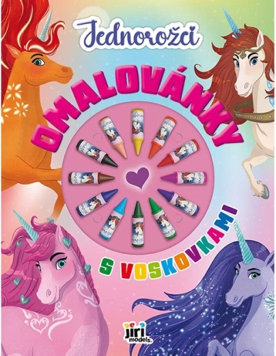 Omaľovánky s voskovkami – jednorožce