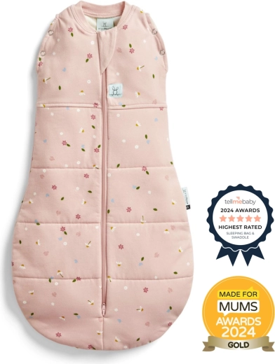 ErgoPouch zavinovačka a spací vak 2v1 Cocoon daisies 2,5 tog (6–12 mesiacov)