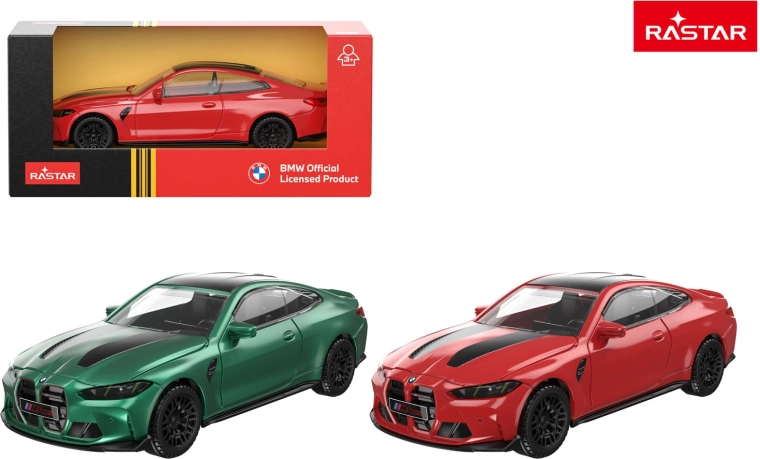 Kovové autíčko Rastar BMW M4 CS 1:43 zelené - 1 kus