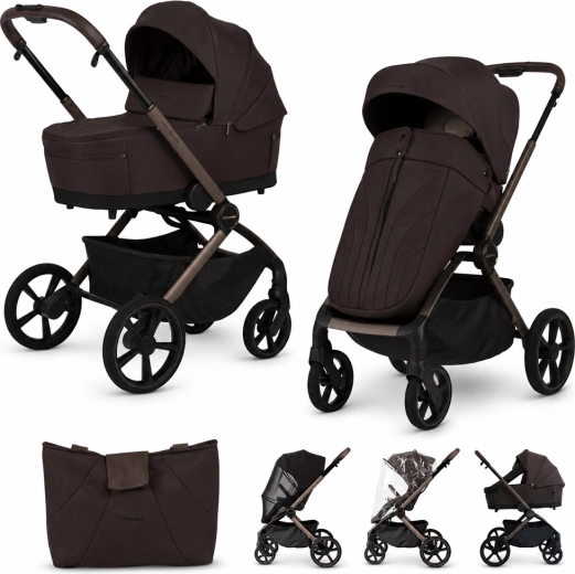 Adamex Como kombinovaný kočík 2 v 1 Chocolate Brown