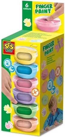 SES Creative pastelové prstové farby 6 ks (45 ml)