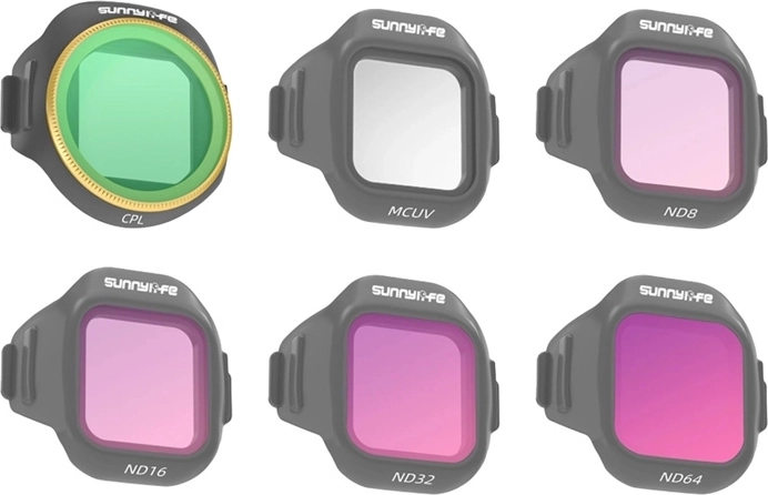 Súprava 6 filtrov Sunnylife MCUV, CPL, ND8, ND16, ND32 a ND64 pre DJI Mini 5 Pro