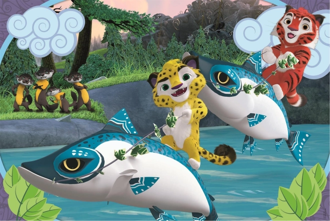 Puzzle CLEMENTONI Leo a Tig na vode MAXI 24 dielikov