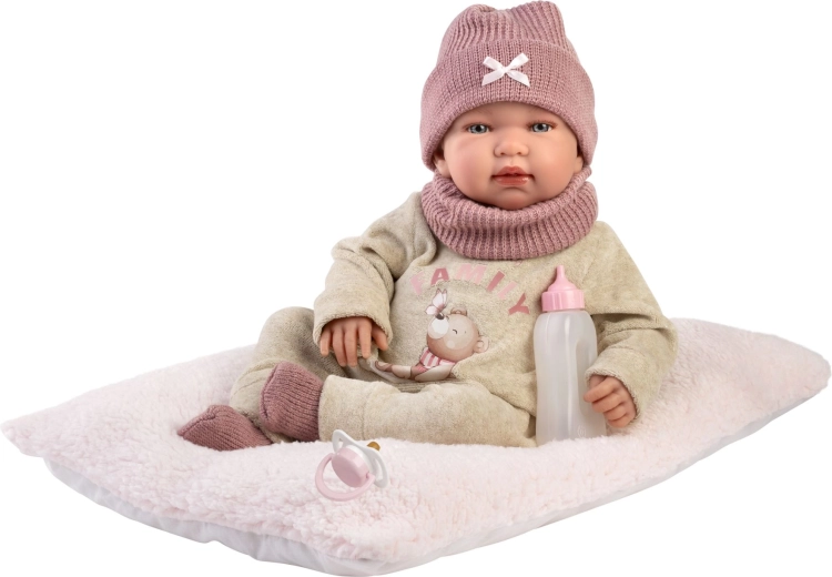 Llorens New born realistická bábika bábätko so zvukmi 44 cm