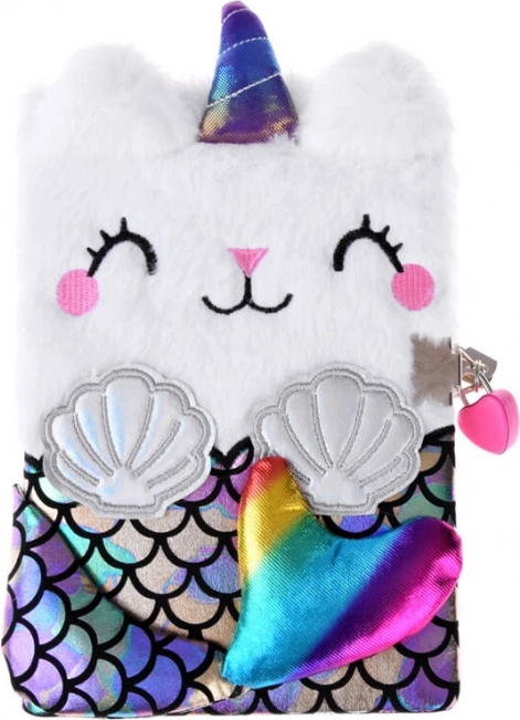 Denník s kľúčikom Mačací Jednorožec Morská Panna