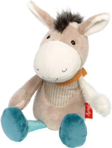 Sigikid pastelový patchworkový somárik – prvý plyšák 31 cm