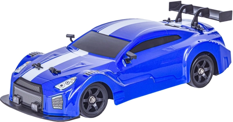 Karoséria pre drift auto 1:16 Nissan GTR modrá s LED – 1 kus