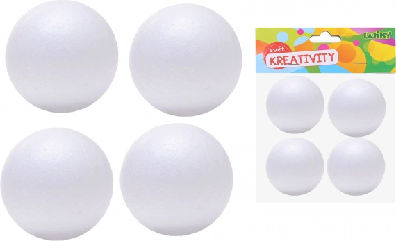 Dekoratívne polystyrénové gule 7 cm, 4 ks