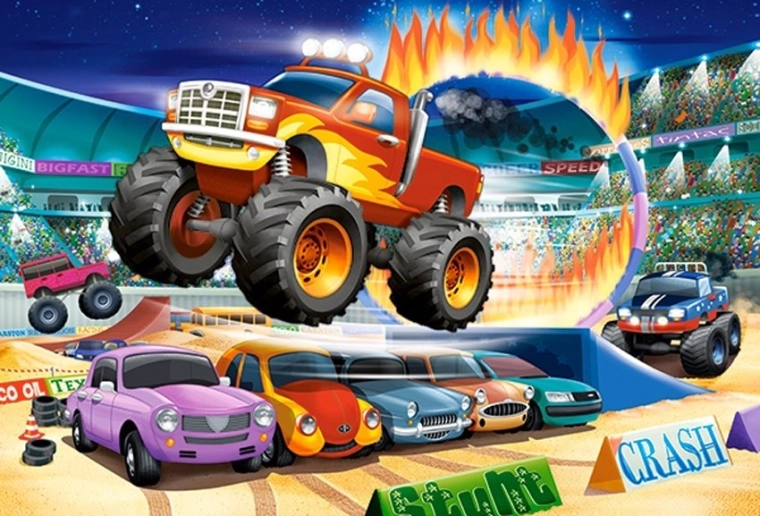 Puzzle 40 Maxi Skákajúci Monster Truck