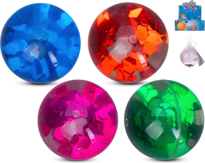 Trblietavá skákacia loptička 6 cm – sada 12 ks