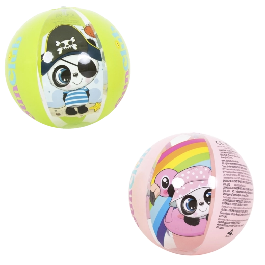 Nafukovací plážový loptu Panda 40 cm, mix vzorov