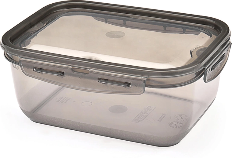 Dóza CADENZA obdĺžniková 2 l s klik uzáverom, dymová