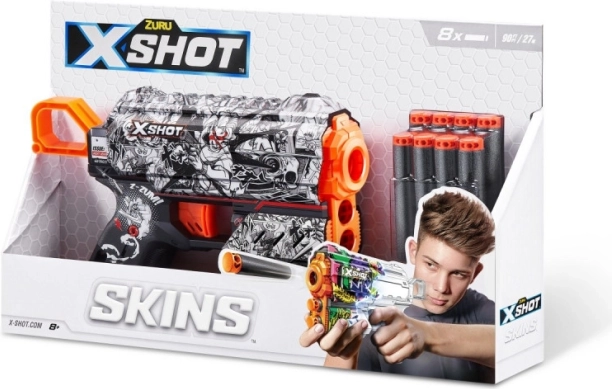 X-Shot Skins Flux – penový blaster s 8 šípkami