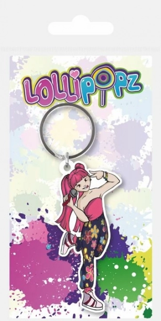 Gumená kľúčenka LOLLIPOPZ ružová