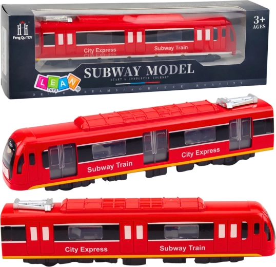 Metro vláčik City Express so svetlami a zvukmi, červený