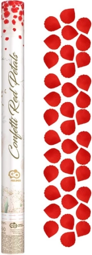 Pneumatické konfety červené ružové lupienky z textilu